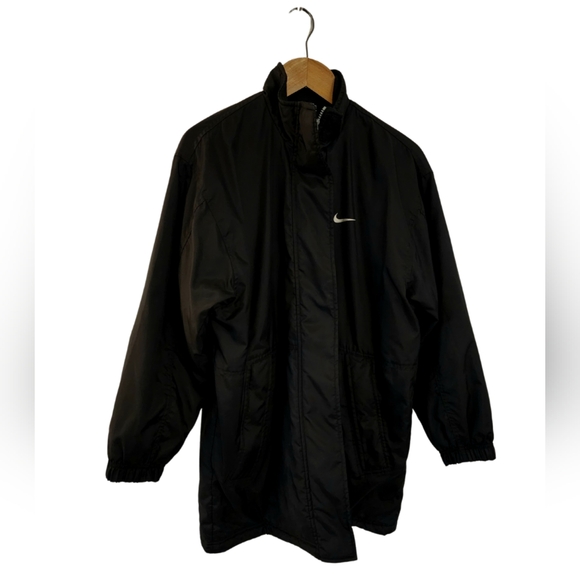 Vintage x 90s Nike Swoosh Embroidery BIG BACK LOGO Long Coat - Picture 10 of 10